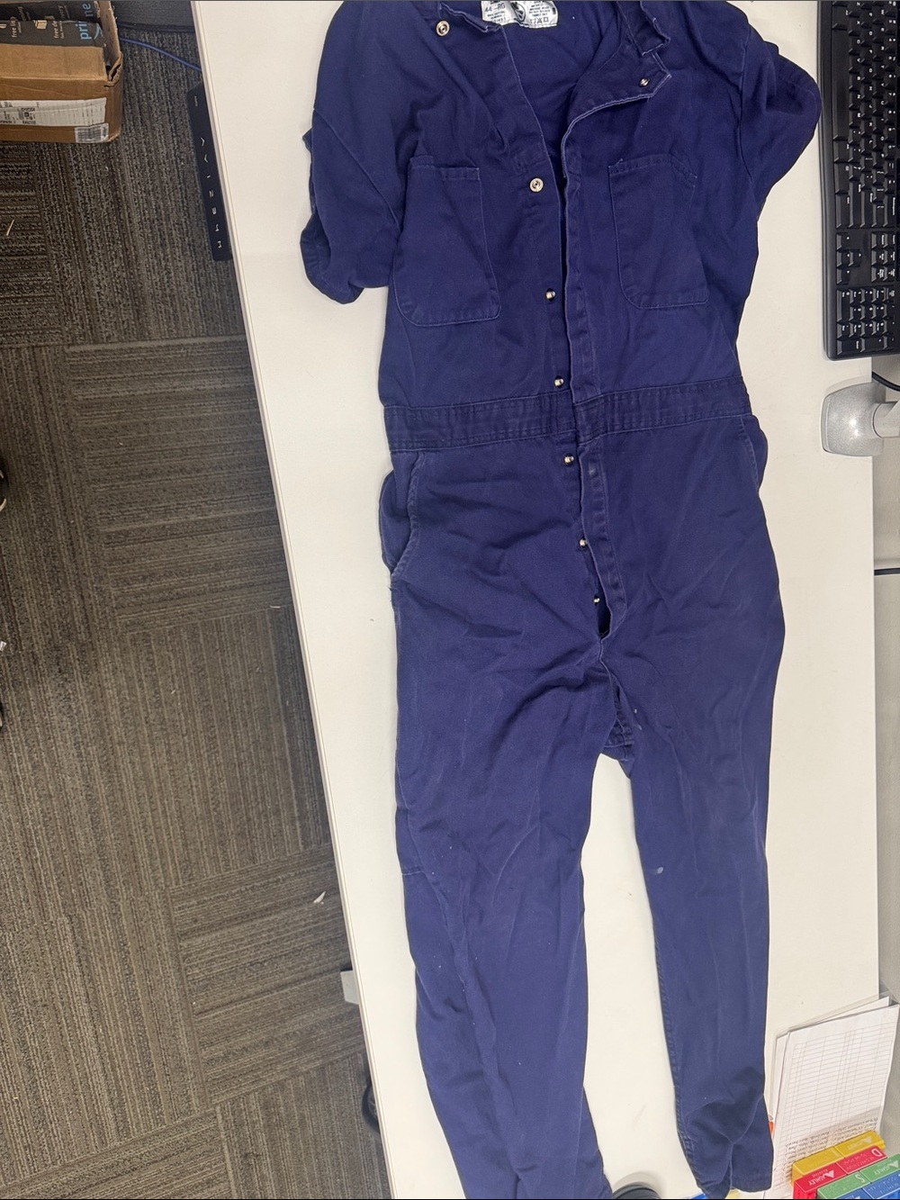 Utility-Style Navy Blue Women's Jumpsuit